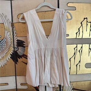 Marni Cream V-Neck Top